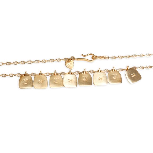 Me & Ro 8 Station Flat Discs Necklace in 10K Yellow Gold - Picture 3 of 3